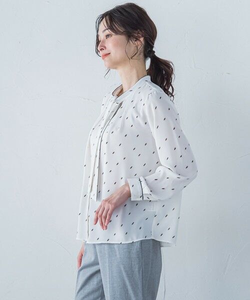 LAUTREAMONT / ロートレアモン シャツ・ブラウス | クラシックボウタイプリントブラウス≪洗濯機で洗える≫ | 詳細2