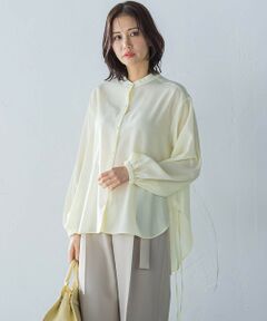 LAUTREAMONT / ロートレアモン シャツ・ブラウス | サイドリボンドレープブラウス≪イージーケア≫