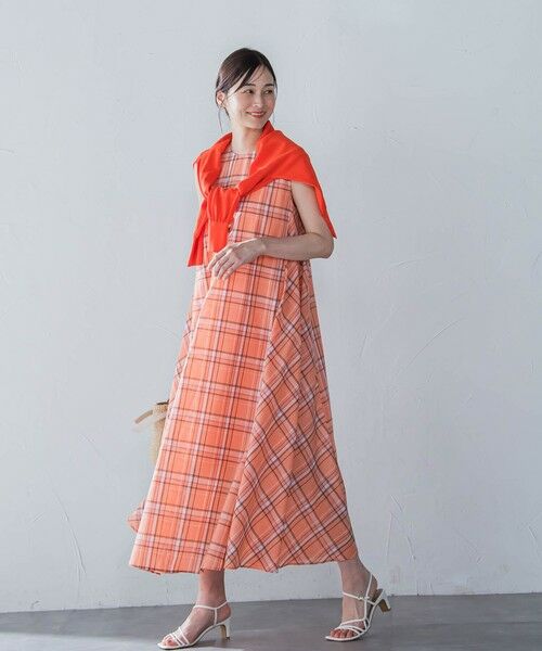 LAUTREAMONT / ロートレアモン ロング・マキシ丈ワンピース | マドラスチェックワンピース≪洗濯機で洗える≫ | 詳細11