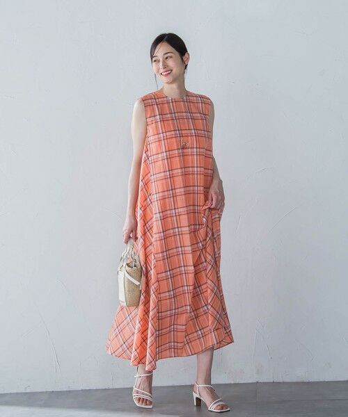 LAUTREAMONT / ロートレアモン ロング・マキシ丈ワンピース | マドラスチェックワンピース≪洗濯機で洗える≫ | 詳細13