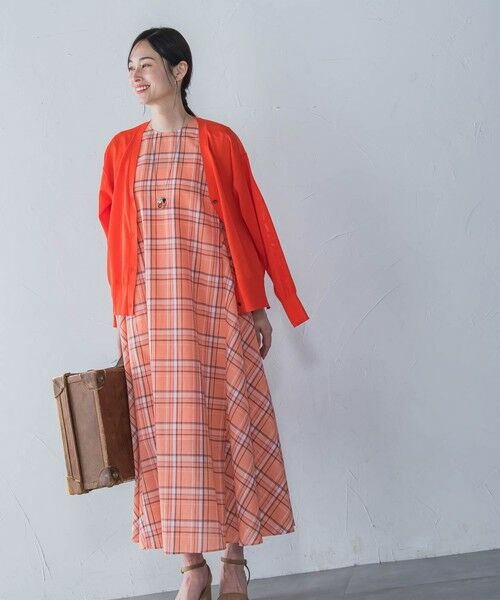 LAUTREAMONT / ロートレアモン ロング・マキシ丈ワンピース | マドラスチェックワンピース≪洗濯機で洗える≫ | 詳細15