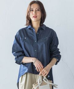 LAUTREAMONT / ロートレアモン シャツ・ブラウス | 【一部店舗限定販売】ライトデニムシャツ≪洗濯機で洗える≫
