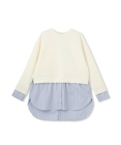 LAUTREAMONT / ロートレアモン カットソー | 【一部店舗限定販売】ダンボール×ストライプドッキングトップス