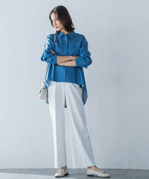 LAUTREAMONT / ロートレアモン その他パンツ | シェルタリングピケドライワイドパンツ≪吸汗速乾/透け防止/洗濯機で洗える≫ | 詳細1