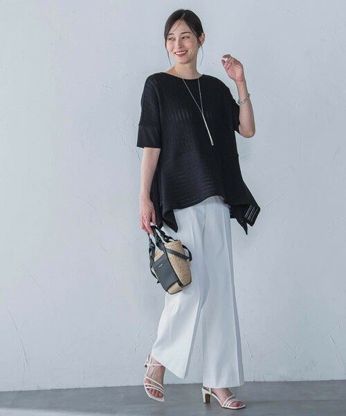 LAUTREAMONT / ロートレアモン その他パンツ | シェルタリングピケドライワイドパンツ≪吸汗速乾/透け防止/洗濯機で洗える≫ | 詳細7