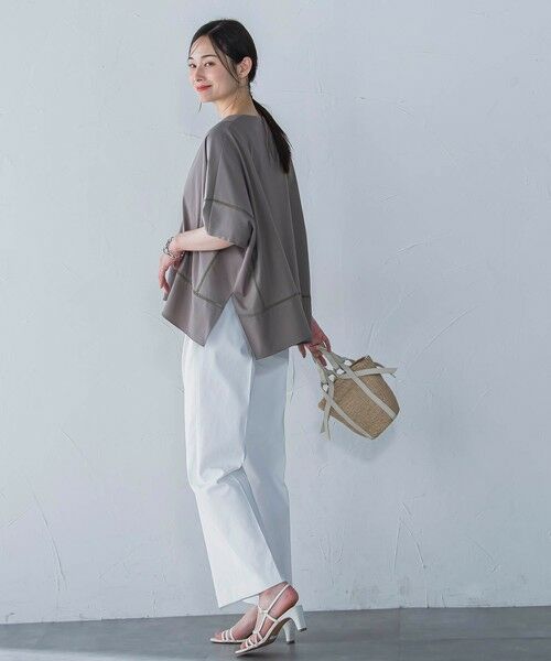 LAUTREAMONT / ロートレアモン その他パンツ | シェルタリングピケドライワイドパンツ≪吸汗速乾/透け防止/洗濯機で洗える≫ | 詳細12