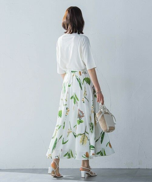 LAUTREAMONT / ロートレアモン ミニ・ひざ丈スカート | ボタニカルプリントスカート≪洗濯機で洗える≫ | 詳細6