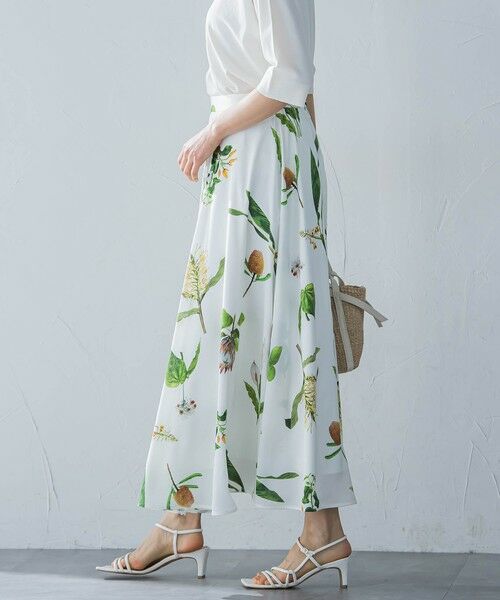 LAUTREAMONT / ロートレアモン ミニ・ひざ丈スカート | ボタニカルプリントスカート≪洗濯機で洗える≫ | 詳細7