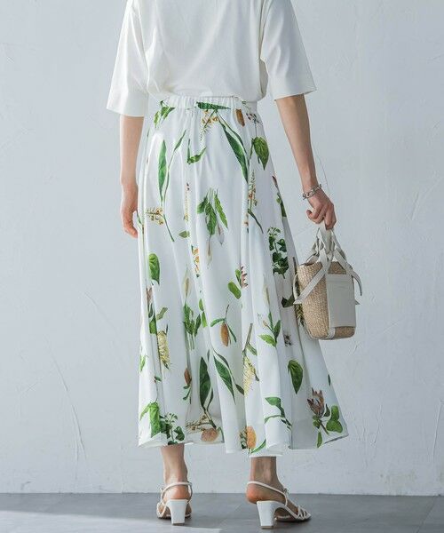 LAUTREAMONT / ロートレアモン ミニ・ひざ丈スカート | ボタニカルプリントスカート≪洗濯機で洗える≫ | 詳細8