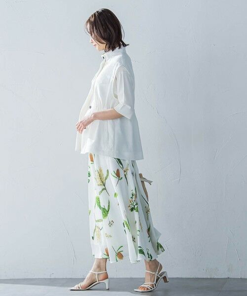 LAUTREAMONT / ロートレアモン ミニ・ひざ丈スカート | ボタニカルプリントスカート≪洗濯機で洗える≫ | 詳細2