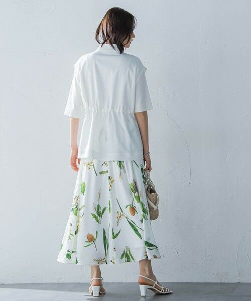 LAUTREAMONT / ロートレアモン ミニ・ひざ丈スカート | ボタニカルプリントスカート≪洗濯機で洗える≫ | 詳細3