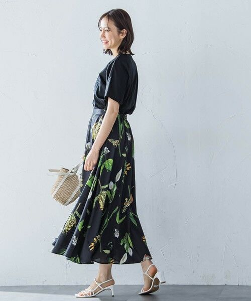 LAUTREAMONT / ロートレアモン ミニ・ひざ丈スカート | ボタニカルプリントスカート≪洗濯機で洗える≫ | 詳細11