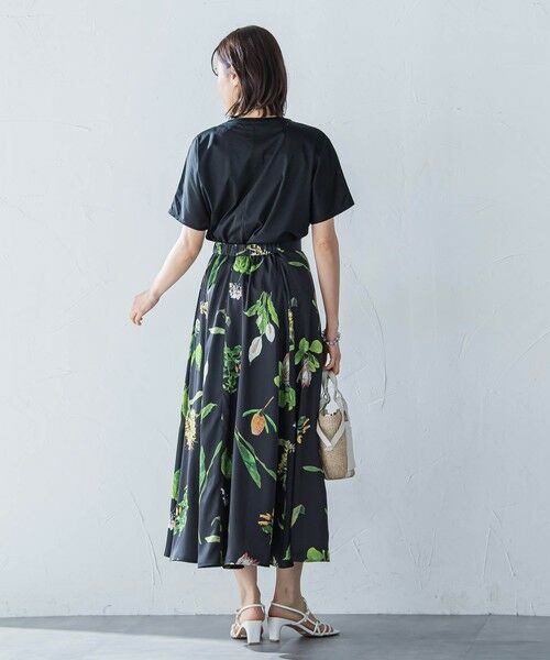 LAUTREAMONT / ロートレアモン ミニ・ひざ丈スカート | ボタニカルプリントスカート≪洗濯機で洗える≫ | 詳細12