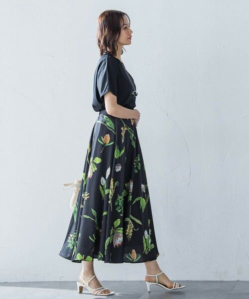 LAUTREAMONT / ロートレアモン ミニ・ひざ丈スカート | ボタニカルプリントスカート≪洗濯機で洗える≫ | 詳細13