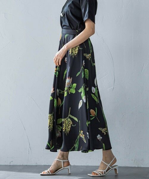 LAUTREAMONT / ロートレアモン ミニ・ひざ丈スカート | ボタニカルプリントスカート≪洗濯機で洗える≫ | 詳細14