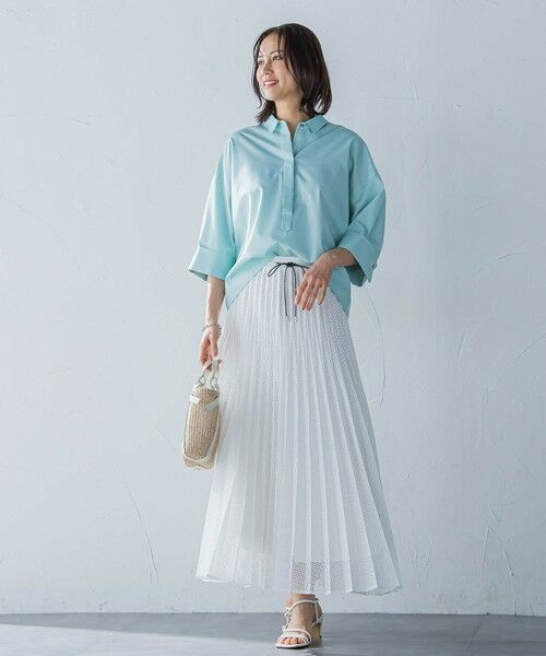 LAUTREAMONT / ロートレアモン ミニ・ひざ丈スカート | メッシュレースプリーツスカート≪洗濯機で洗える≫ | 詳細4