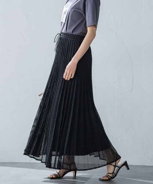 LAUTREAMONT / ロートレアモン ミニ・ひざ丈スカート | メッシュレースプリーツスカート≪洗濯機で洗える≫ | 詳細10
