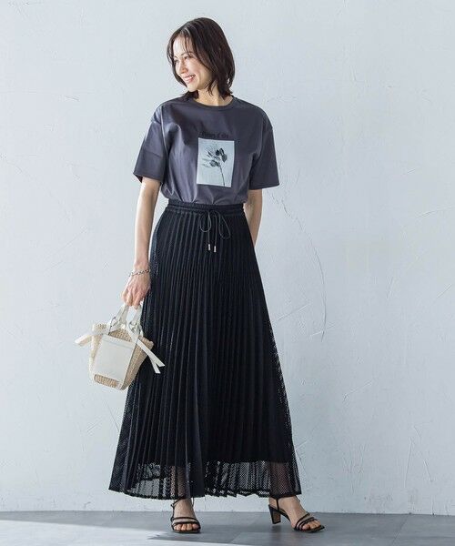 LAUTREAMONT / ロートレアモン ミニ・ひざ丈スカート | メッシュレースプリーツスカート≪洗濯機で洗える≫ | 詳細12