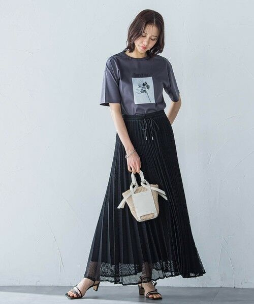 LAUTREAMONT / ロートレアモン ミニ・ひざ丈スカート | メッシュレースプリーツスカート≪洗濯機で洗える≫ | 詳細13