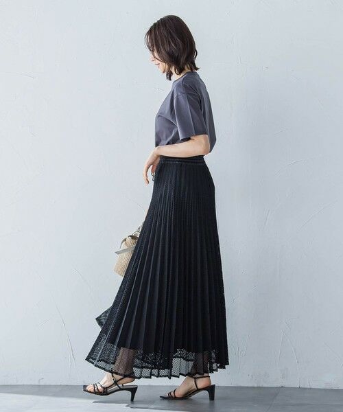 LAUTREAMONT / ロートレアモン ミニ・ひざ丈スカート | メッシュレースプリーツスカート≪洗濯機で洗える≫ | 詳細14