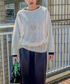 ロートレアモンLAUTREAMONT チュニックジャガードフォルムニット