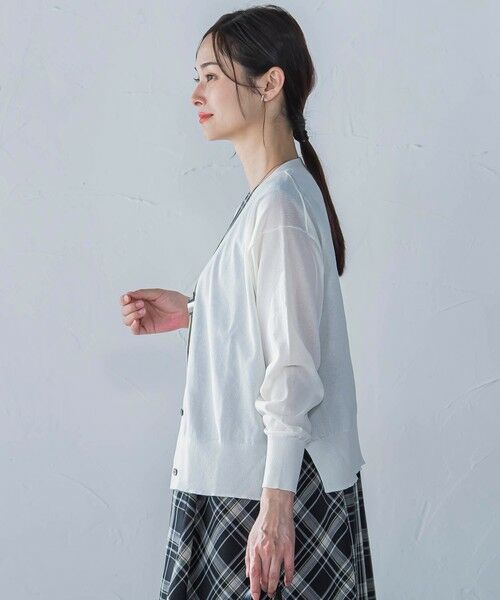 LAUTREAMONT / ロートレアモン カーディガン・ボレロ | ペーパーヤーンVネックカーディガン≪手洗い可能≫ | 詳細1