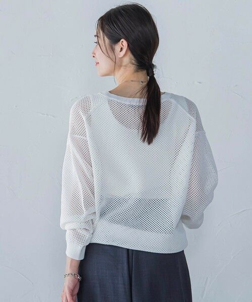 LAUTREAMONT / ロートレアモン ニット・セーター | ドライタッチメッシュVネックニット≪手洗い可能≫ | 詳細1