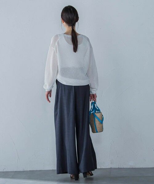 LAUTREAMONT / ロートレアモン ニット・セーター | ドライタッチメッシュVネックニット≪手洗い可能≫ | 詳細3