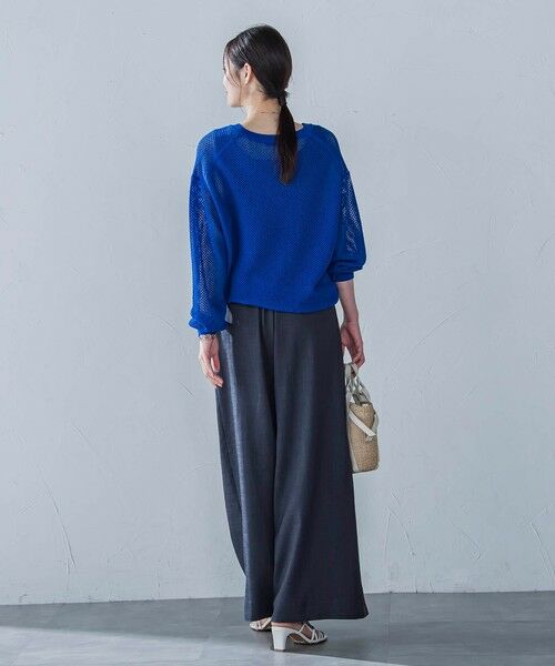 LAUTREAMONT / ロートレアモン ニット・セーター | ドライタッチメッシュVネックニット≪手洗い可能≫ | 詳細10