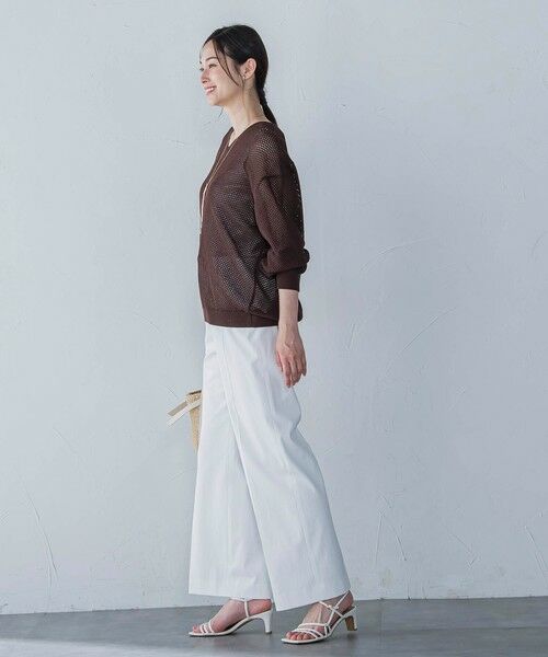 LAUTREAMONT / ロートレアモン ニット・セーター | ドライタッチメッシュVネックニット≪手洗い可能≫ | 詳細15