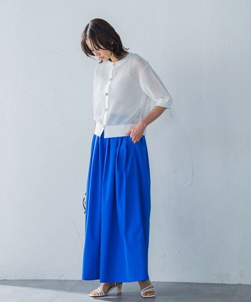 LAUTREAMONT / ロートレアモン カーディガン・ボレロ | ドライタッチメッシュ5分袖ニット≪手洗い可能≫ | 詳細8