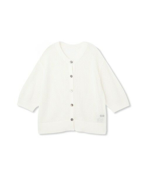 LAUTREAMONT / ロートレアモン カーディガン・ボレロ | ドライタッチメッシュ5分袖ニット≪手洗い可能≫ | 詳細9