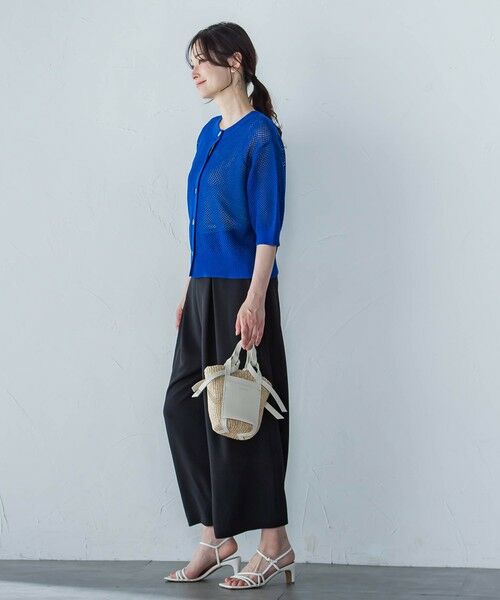 LAUTREAMONT / ロートレアモン カーディガン・ボレロ | ドライタッチメッシュ5分袖ニット≪手洗い可能≫ | 詳細19