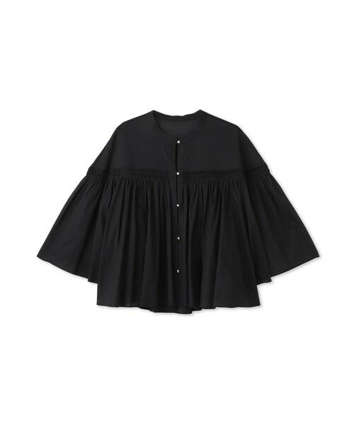 【美品】 ロートレアモン 長袖シャツ ピンタックブラウス ブラック 38 洗える 美品】 ロートレアモン 長袖シャツ ピンタックブラウス ブラック