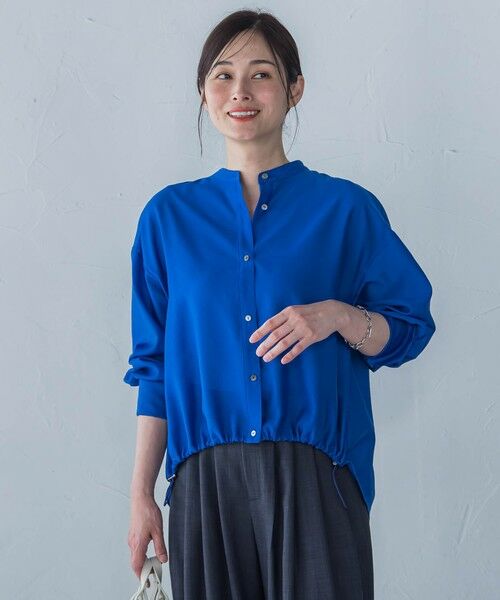 LAUTREAMONT/ロートレアモン シアードロストシャツ≪洗濯機で洗える≫ ブルー 9号 LAUTREAMONT/ロートレアモン シアードロストシャツ≪洗濯機で洗える≫ ブルー 9号