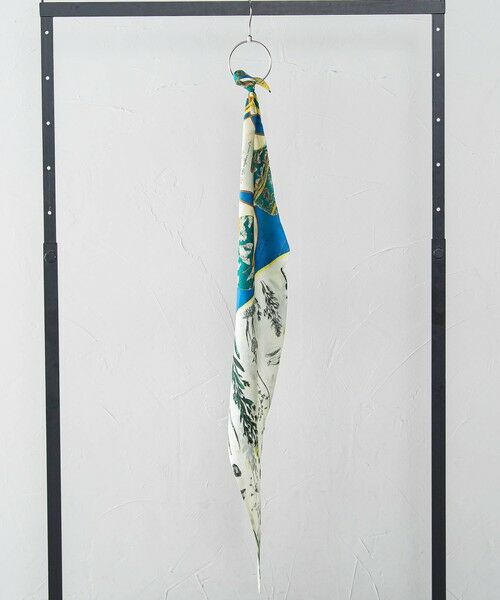 LAUTREAMONT / ロートレアモン マフラー・ショール・スヌード・ストール | 【manipuri】ダイヤ型シルクスカーフ（ブルー系その他）