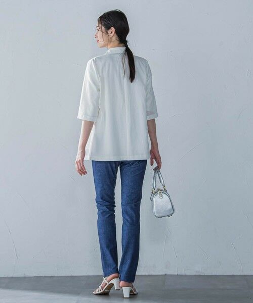 LAUTREAMONT / ロートレアモン テーラードジャケット | ハーフスリーブストレッチジャケット≪手洗い可能≫ | 詳細5