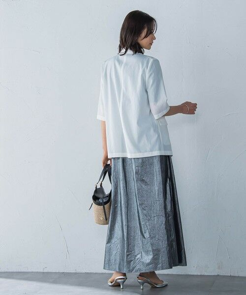 LAUTREAMONT / ロートレアモン テーラードジャケット | ハーフスリーブストレッチジャケット≪手洗い可能≫ | 詳細1