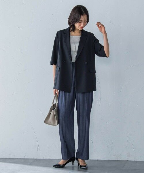 LAUTREAMONT / ロートレアモン テーラードジャケット | ハーフスリーブストレッチジャケット≪手洗い可能≫ | 詳細9