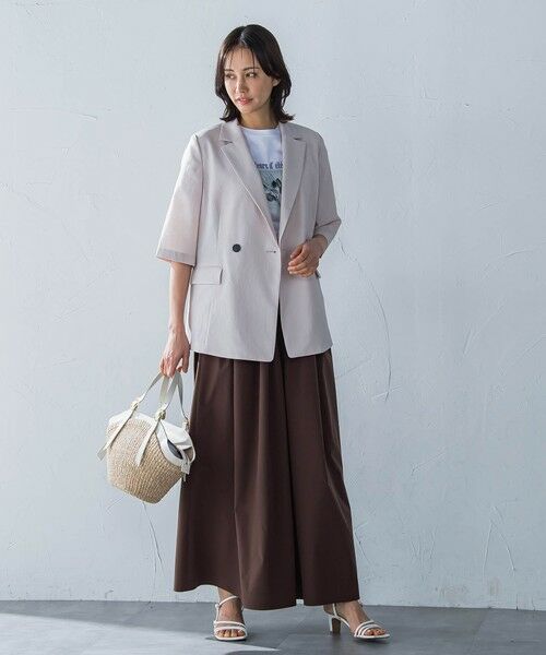 LAUTREAMONT / ロートレアモン テーラードジャケット | ハーフスリーブストレッチジャケット≪手洗い可能≫ | 詳細11