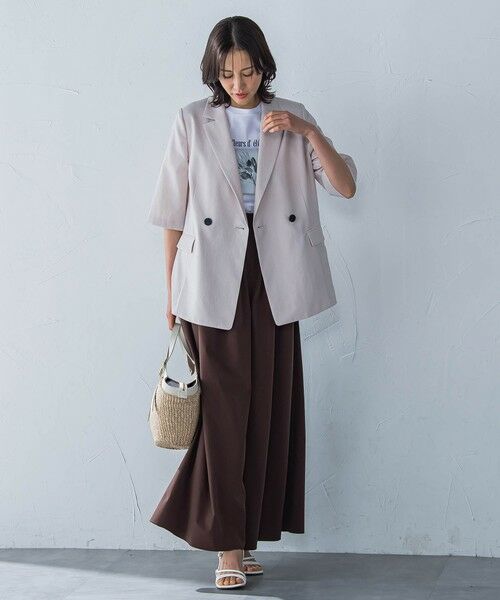 LAUTREAMONT / ロートレアモン テーラードジャケット | ハーフスリーブストレッチジャケット≪手洗い可能≫ | 詳細12