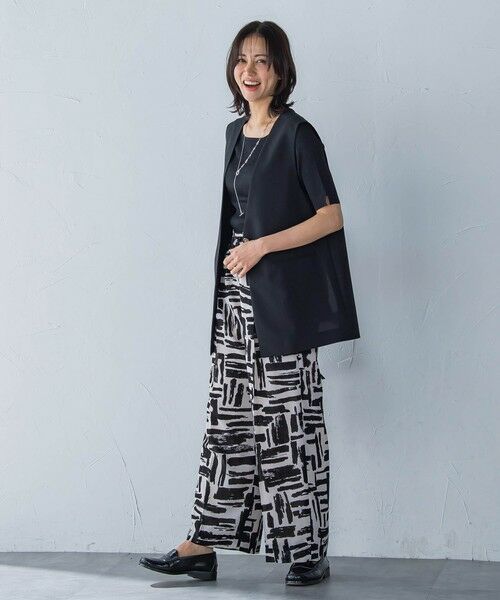 LAUTREAMONT / ロートレアモン テーラードジャケット | Vカラーリネンライクジレ≪洗濯機で洗える≫ | 詳細1