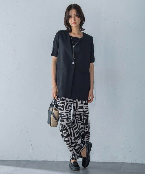 LAUTREAMONT / ロートレアモン テーラードジャケット | Vカラーリネンライクジレ≪洗濯機で洗える≫ | 詳細5