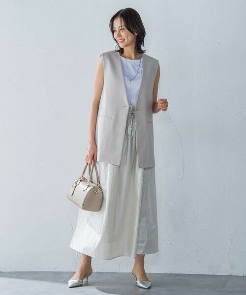 LAUTREAMONT / ロートレアモン テーラードジャケット | Vカラーリネンライクジレ≪洗濯機で洗える≫ | 詳細12