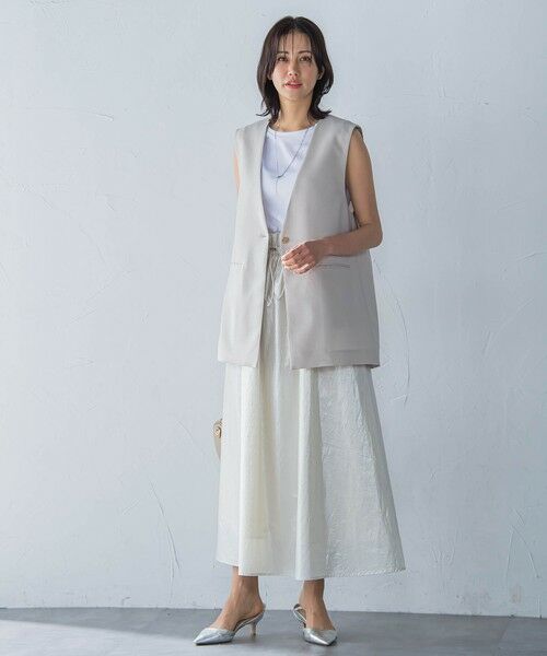 LAUTREAMONT / ロートレアモン テーラードジャケット | Vカラーリネンライクジレ≪洗濯機で洗える≫ | 詳細13