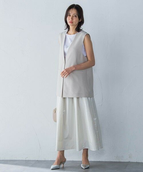 LAUTREAMONT / ロートレアモン テーラードジャケット | Vカラーリネンライクジレ≪洗濯機で洗える≫ | 詳細7