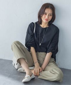 LAUTREAMONT / ロートレアモン カットソー | フォルムスリーブVネックカットソー≪洗濯機で洗える≫