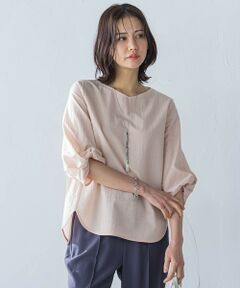 LAUTREAMONT / ロートレアモン カットソー | フォルムスリーブVネックカットソー≪洗濯機で洗える≫