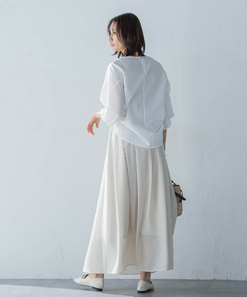 LAUTREAMONT / ロートレアモン カットソー | フォルムスリーブVネックカットソー≪洗濯機で洗える≫ | 詳細2