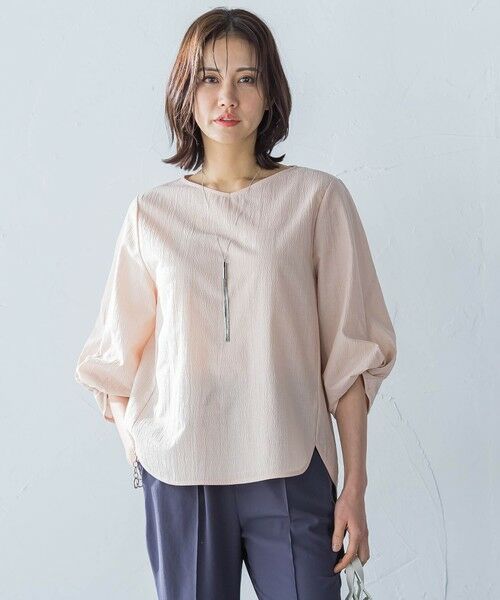 LAUTREAMONT / ロートレアモン カットソー | フォルムスリーブVネックカットソー≪洗濯機で洗える≫ | 詳細8